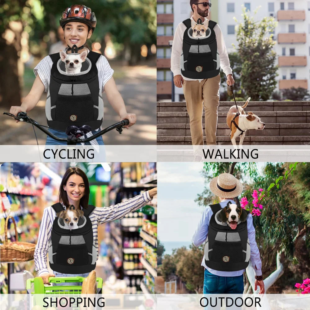 Dog backpack pouch for small dog/cat.