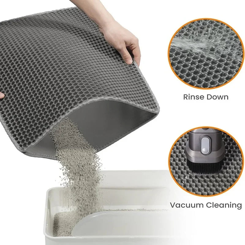 Waterproof Double Layer Pet Litter Box Mat