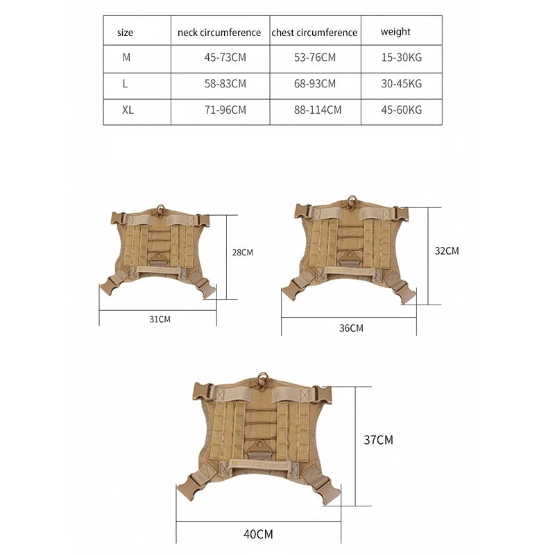 Military Tactical Dog Harness