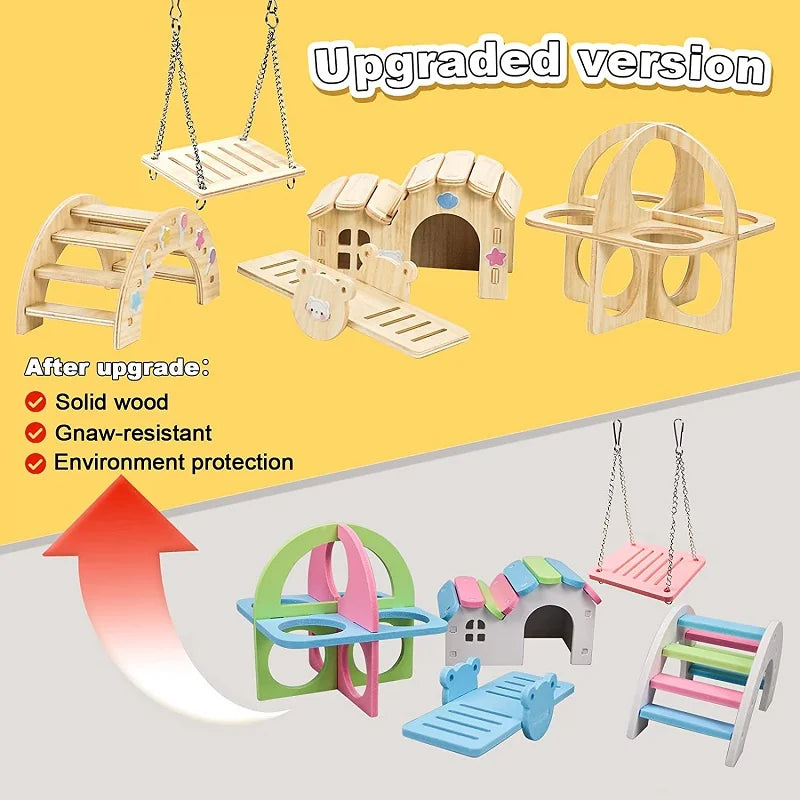 Wooden Gerbil Pet Hideout