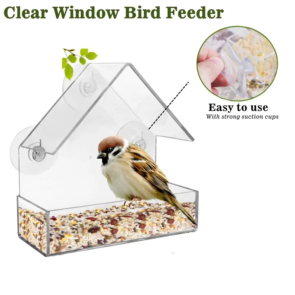 Window Wild Bird Feeder House