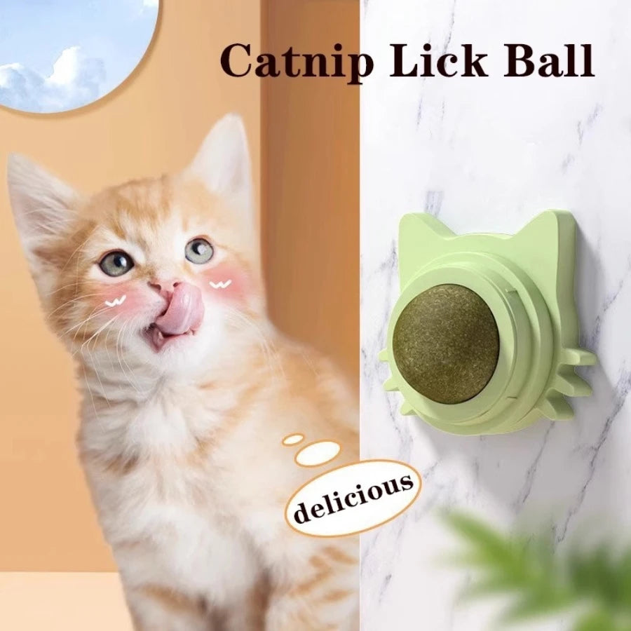 Rotatable Catnip Ball Wall Sucker